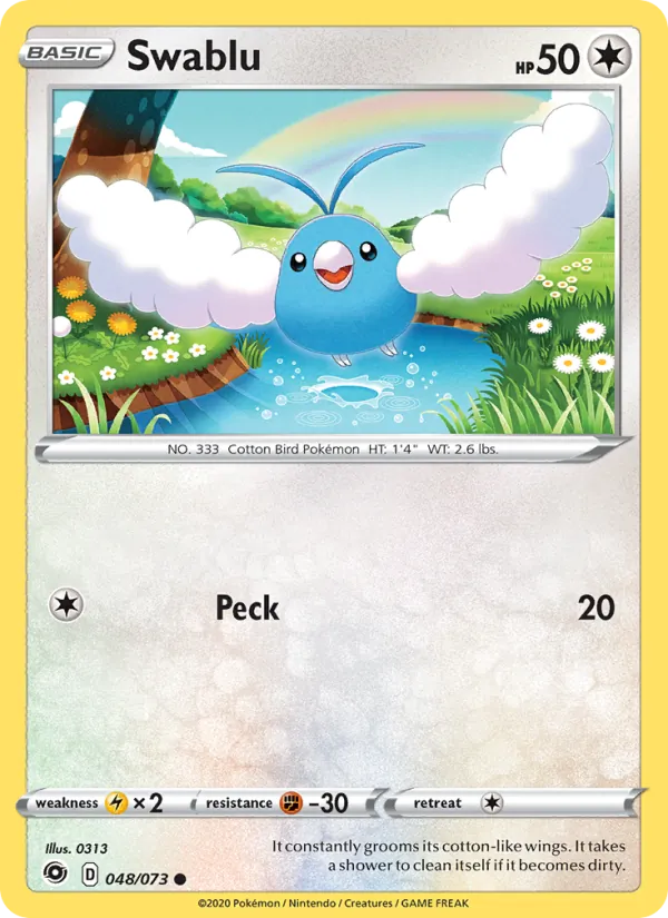 Swablu — Champion's Path #48 (Pokémon TCG card)