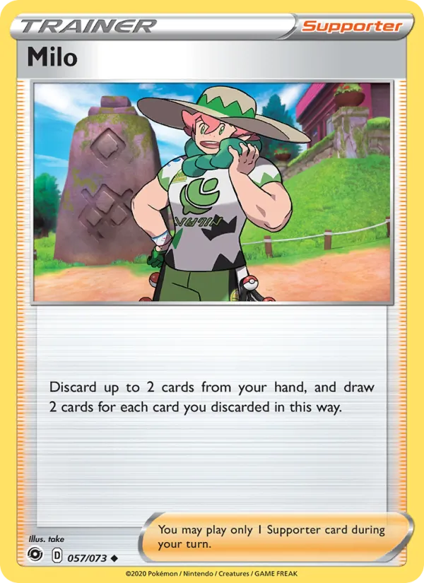 Milo — Champion's Path #57 (Pokémon TCG card)