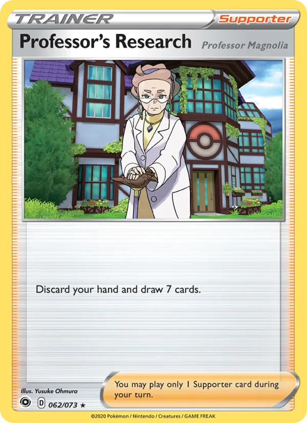 Professor's Research (Professor Magnolia) — Champion's Path #62 (Pokémon TCG card)