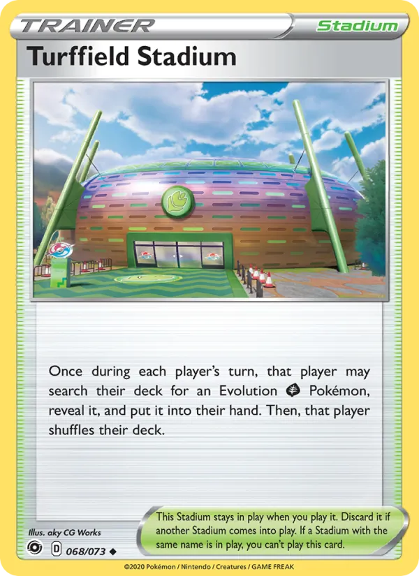 Turffield Stadium — Champion's Path #68 (Pokémon TCG card)