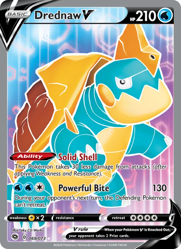 Drednaw V — Champion's Path #69 (Pokémon TCG card)