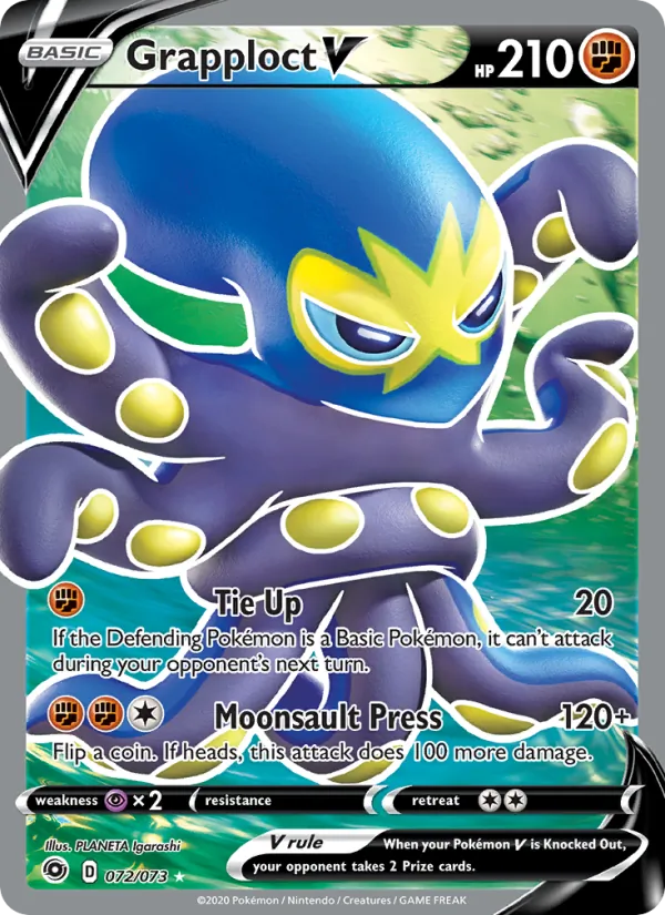 Grapploct V — Champion's Path #72 (Pokémon TCG card)