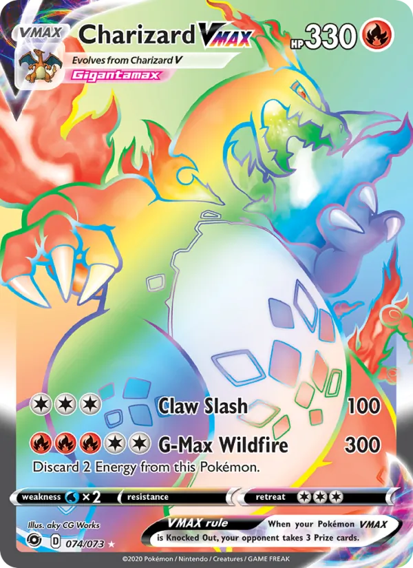 Charizard VMAX — Champion's Path #74 (Pokémon TCG card)