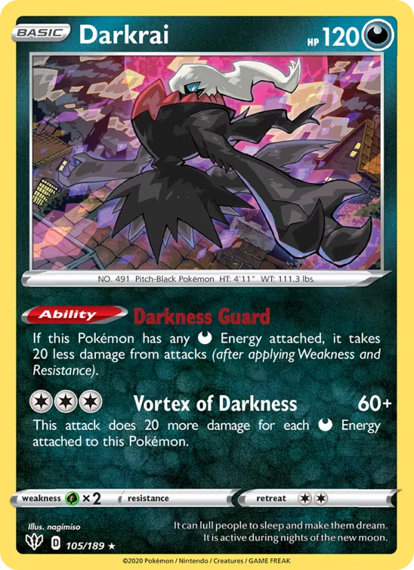 Darkrai — Darkness Ablaze #105 (Pokémon TCG card)