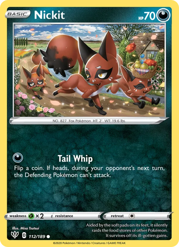 Nickit — Darkness Ablaze #112 (Pokémon TCG card)
