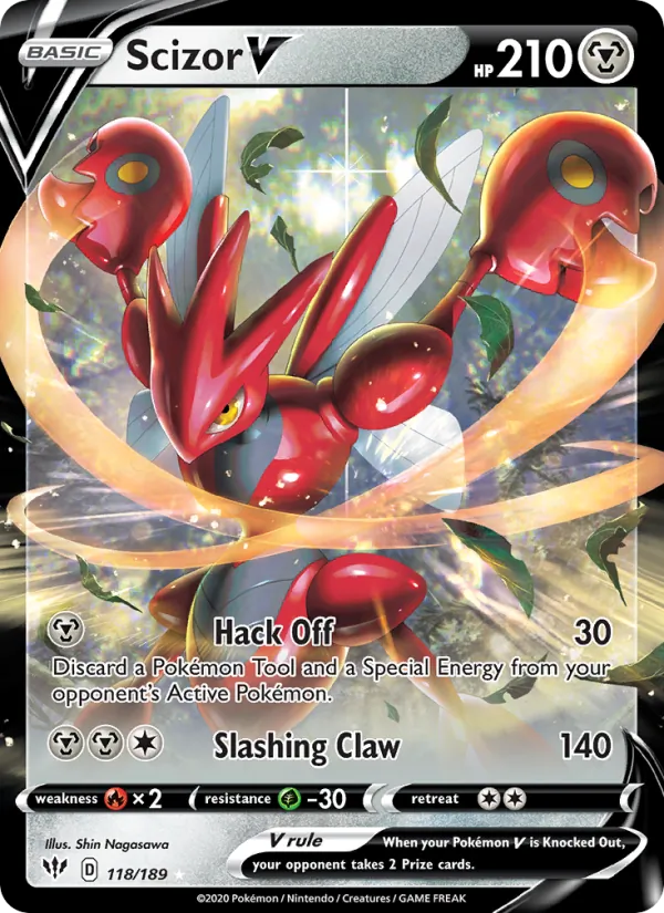 Scizor V — Darkness Ablaze #118 (Pokémon TCG card)