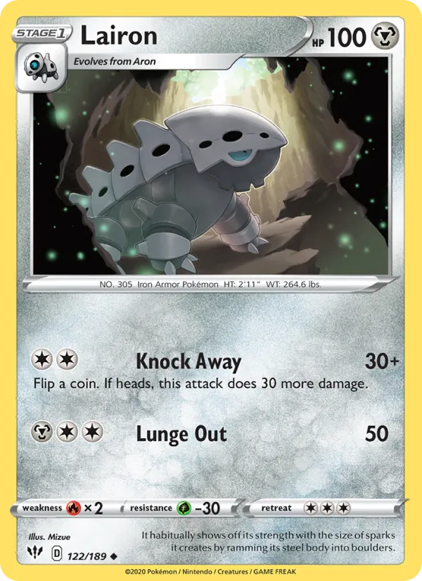 Lairon — Darkness Ablaze #122 (Pokémon TCG card)