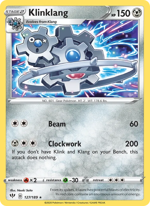 Klinklang — Darkness Ablaze #127 (Pokémon TCG card)