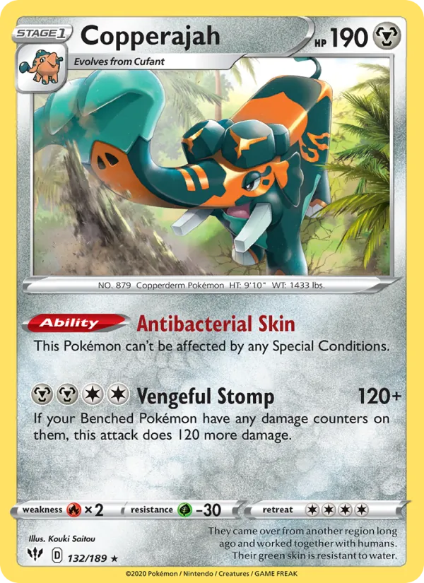 Copperajah — Darkness Ablaze #132 (Pokémon TCG card)