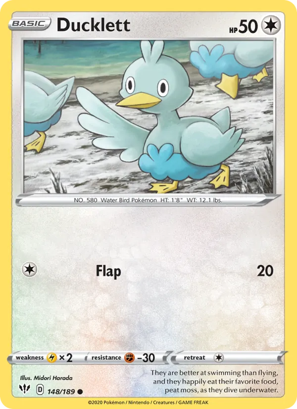 Ducklett — Darkness Ablaze #148 (Pokémon TCG card)