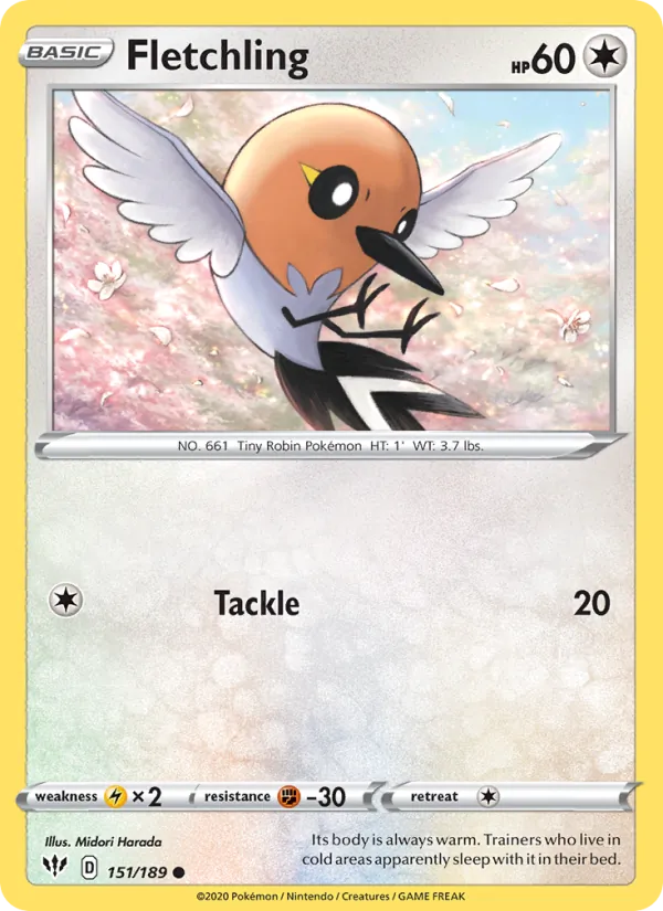 Fletchling — Darkness Ablaze #151 (Pokémon TCG card)