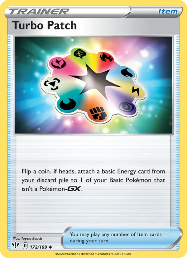 Turbo Patch — Darkness Ablaze #172 (Pokémon TCG card)