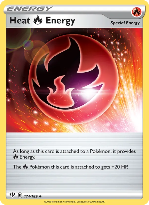 Heat Fire Energy — Darkness Ablaze #174 (Pokémon TCG card)