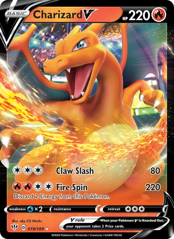 Charizard V — Darkness Ablaze #19 (Pokémon TCG card)
