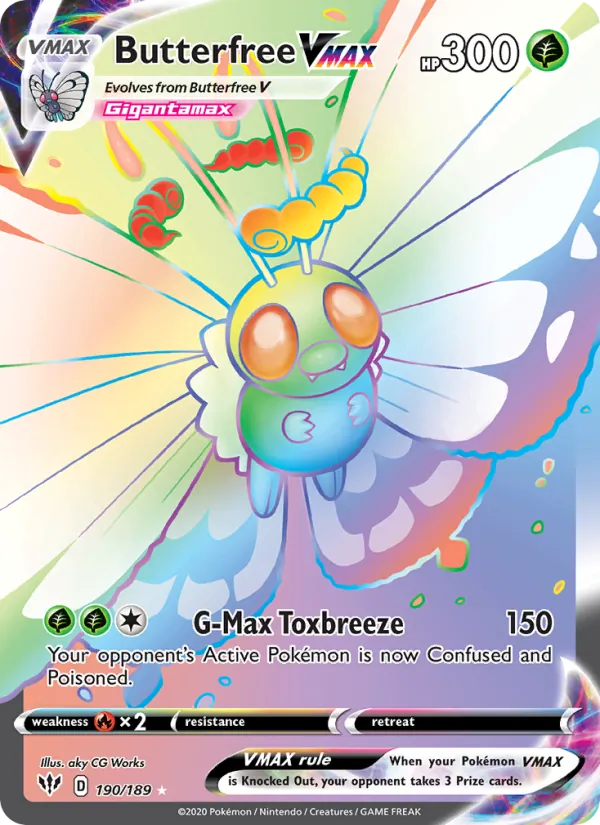 Butterfree VMAX — Darkness Ablaze #190 (Pokémon TCG card)