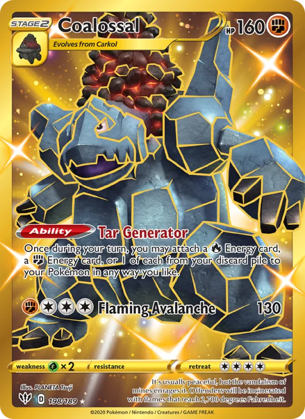 Coalossal — Darkness Ablaze #198 (Pokémon TCG card)