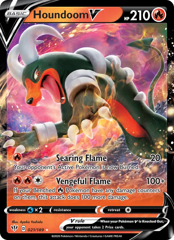 Houndoom V — Darkness Ablaze #21 (Pokémon TCG card)