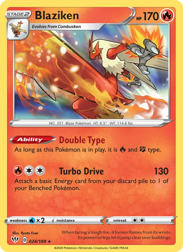 Blaziken — Darkness Ablaze #24 (Pokémon TCG card)