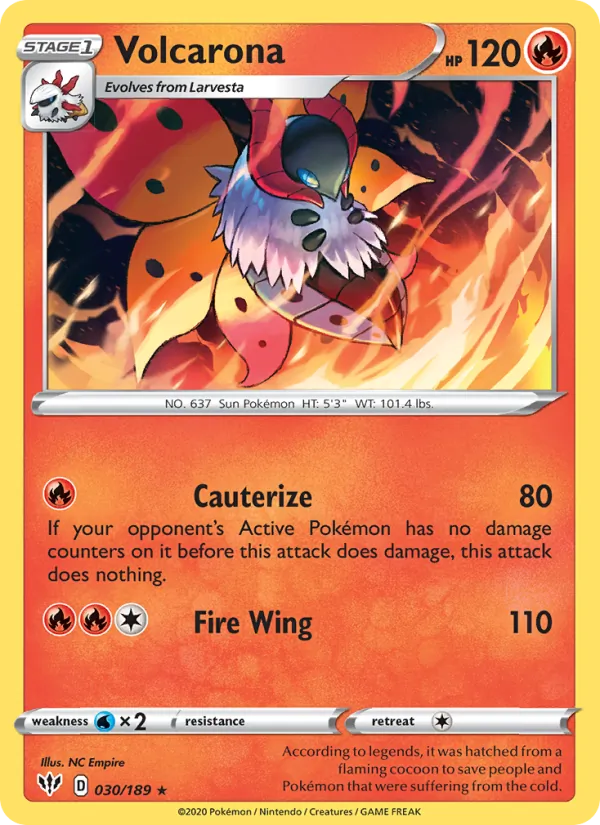 Volcarona — Darkness Ablaze #30 (Pokémon TCG card)