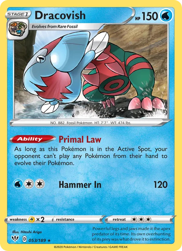Dracovish — Darkness Ablaze #53 (Pokémon TCG card)