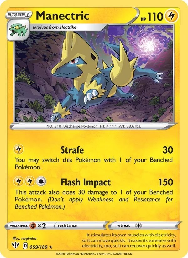 Manectric — Darkness Ablaze #59 (Pokémon TCG card)