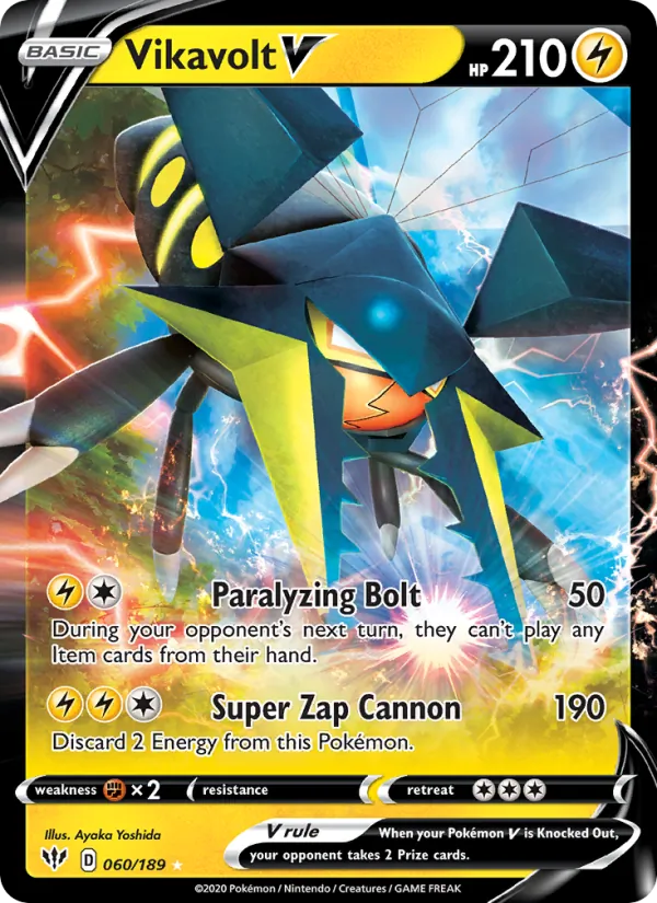 Vikavolt V — Darkness Ablaze #60 (Pokémon TCG card)