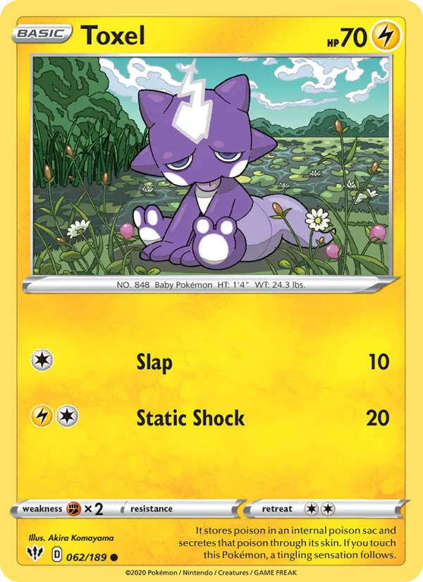 Toxel — Darkness Ablaze #62 (Pokémon TCG card)