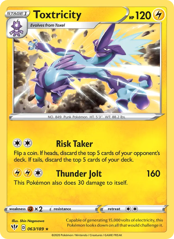 Toxtricity — Darkness Ablaze #63 (Pokémon TCG card)