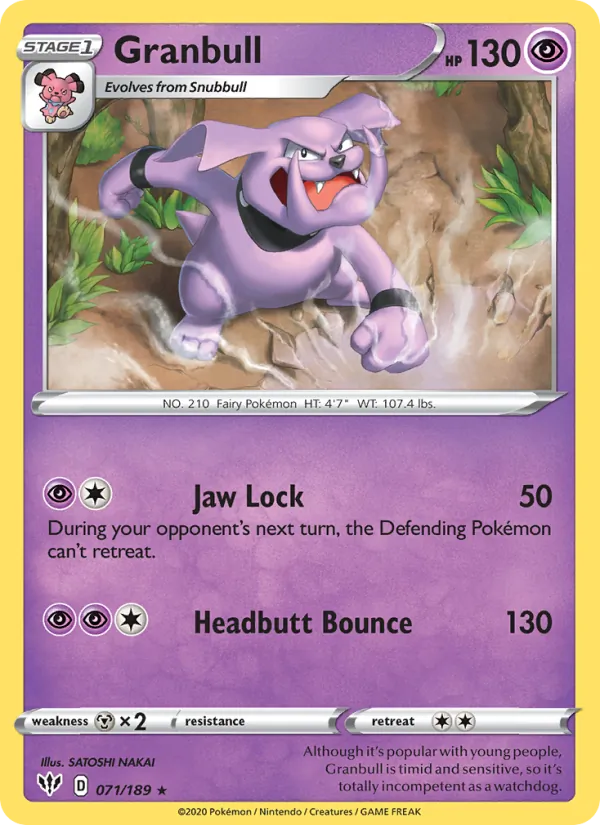 Granbull — Darkness Ablaze #71 (Pokémon TCG card)