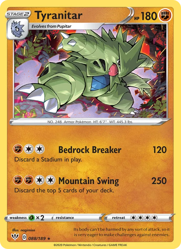 Tyranitar — Darkness Ablaze #88 (Pokémon TCG card)