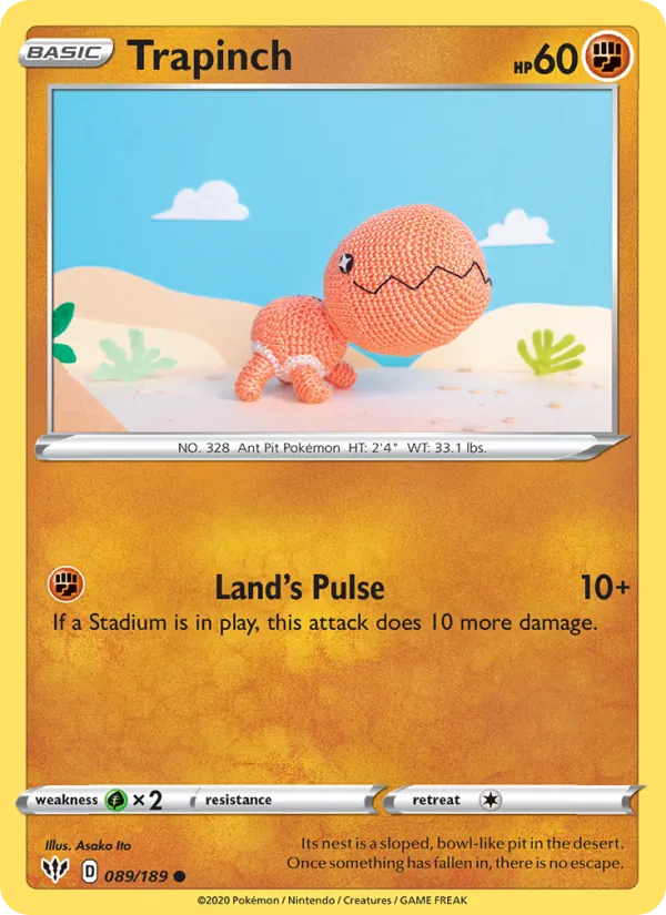 Trapinch — Darkness Ablaze #89 (Pokémon TCG card)