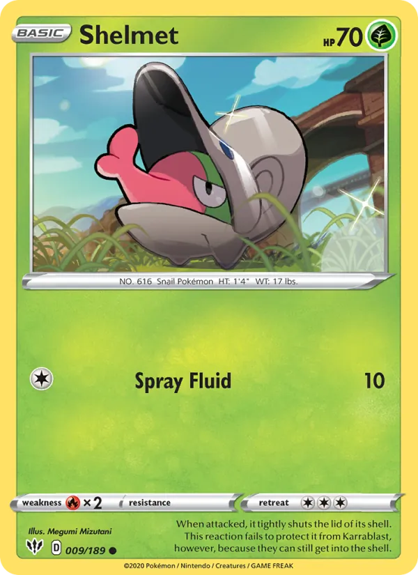 Shelmet — Darkness Ablaze #9 (Pokémon TCG card)