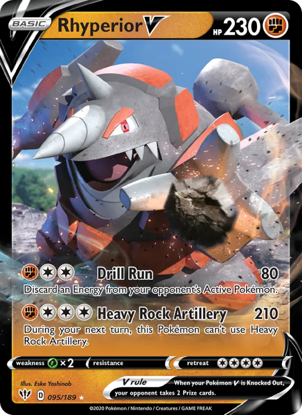 Rhyperior V — Darkness Ablaze #95 (Pokémon TCG card)