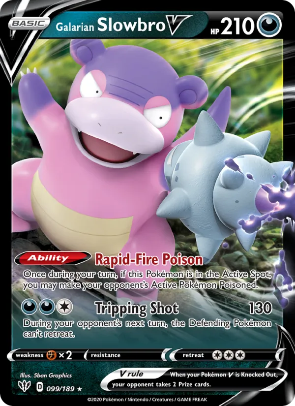 Galarian Slowbro V — Darkness Ablaze #99 (Pokémon TCG card)