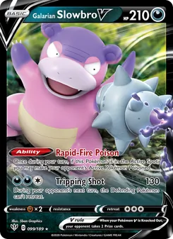 Galarian Slowbro V (Darkness Ablaze #99)