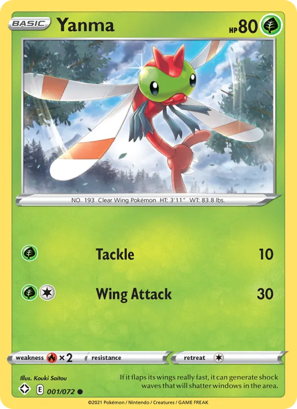 Yanma — Shining Fates #1 (Pokémon TCG card)