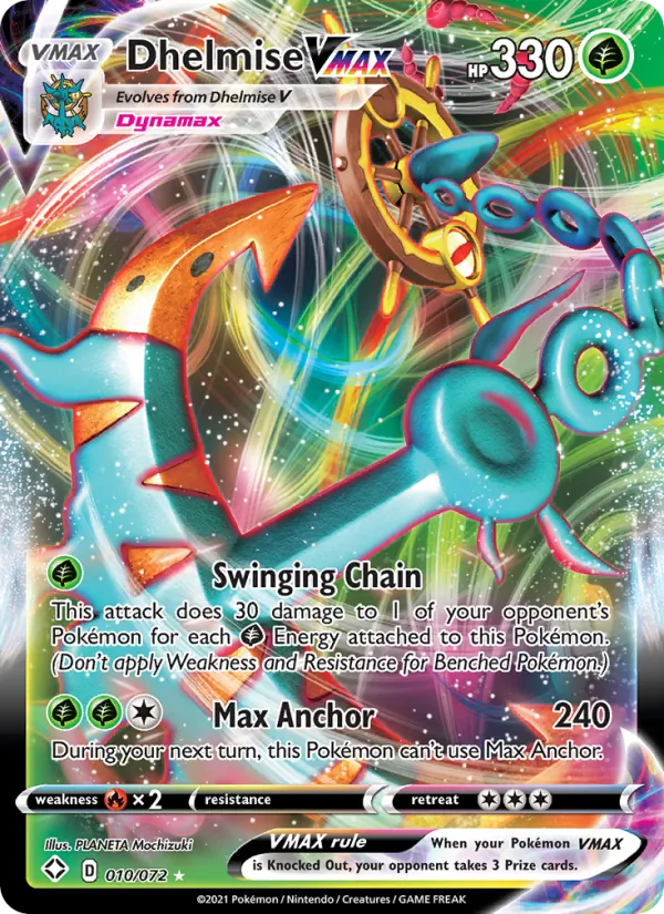 Dhelmise VMAX — Shining Fates #10 (Pokémon TCG card)