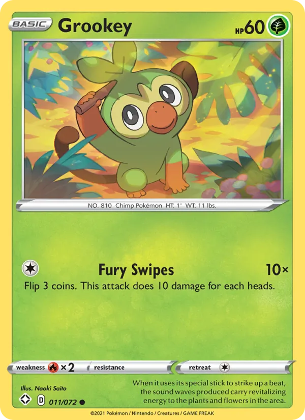 Grookey — Shining Fates #11 (Pokémon TCG card)