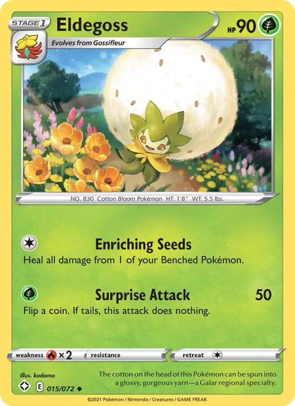 Eldegoss — Shining Fates #15 (Pokémon TCG card)