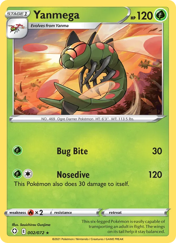 Yanmega — Shining Fates #2 (Pokémon TCG card)