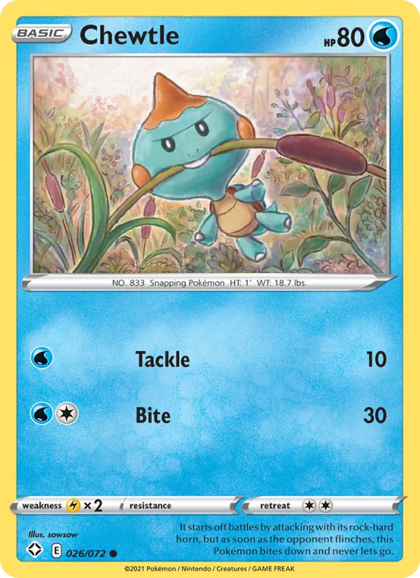 Chewtle — Shining Fates #26 (Pokémon TCG card)
