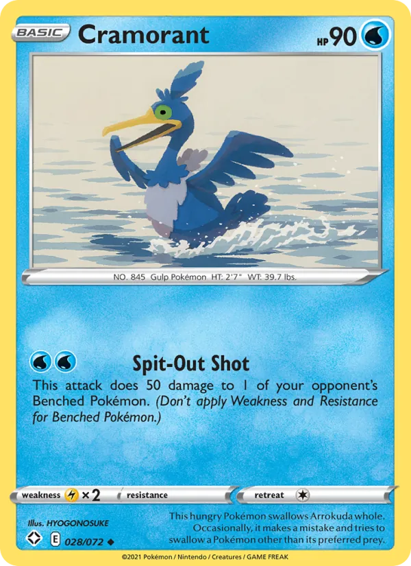 Cramorant — Shining Fates #28 (Pokémon TCG card)