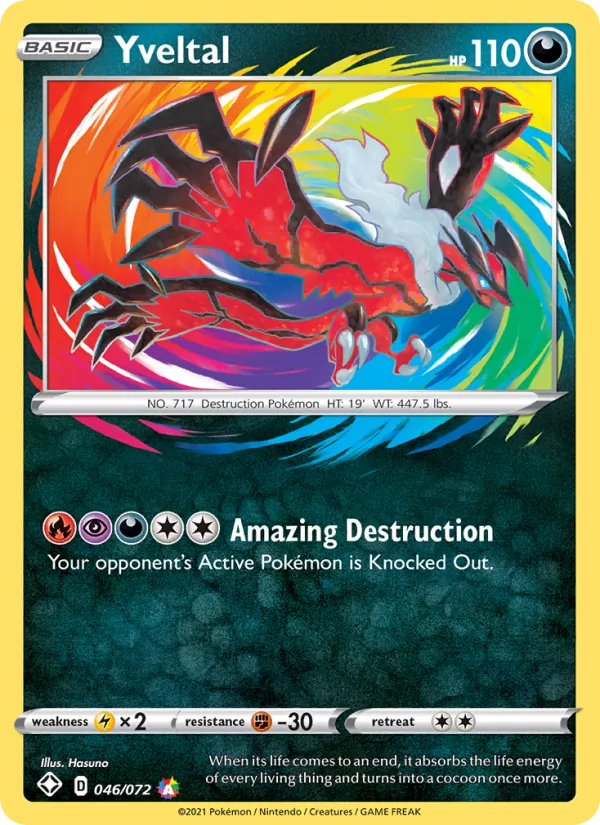Yveltal — Shining Fates #46 (Pokémon TCG card)