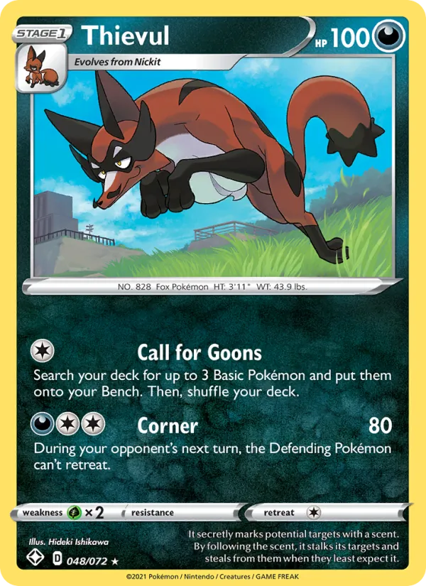 Thievul — Shining Fates #48 (Pokémon TCG card)