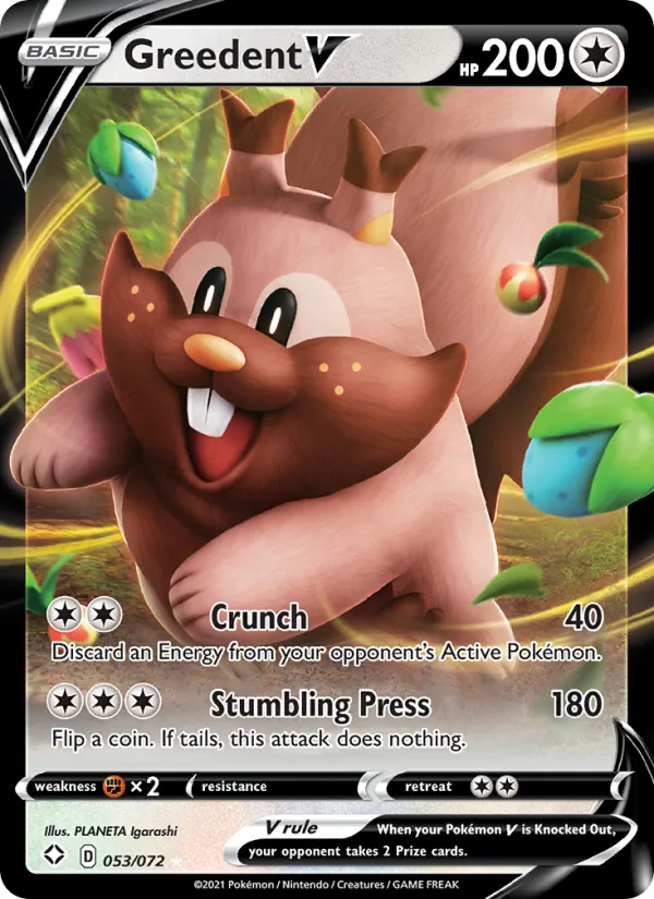 Greedent V — Shining Fates #53 (Pokémon TCG card)