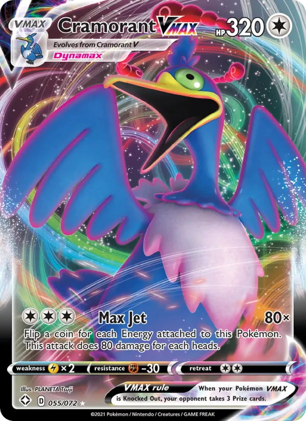 Cramorant VMAX — Shining Fates #55 (Pokémon TCG card)