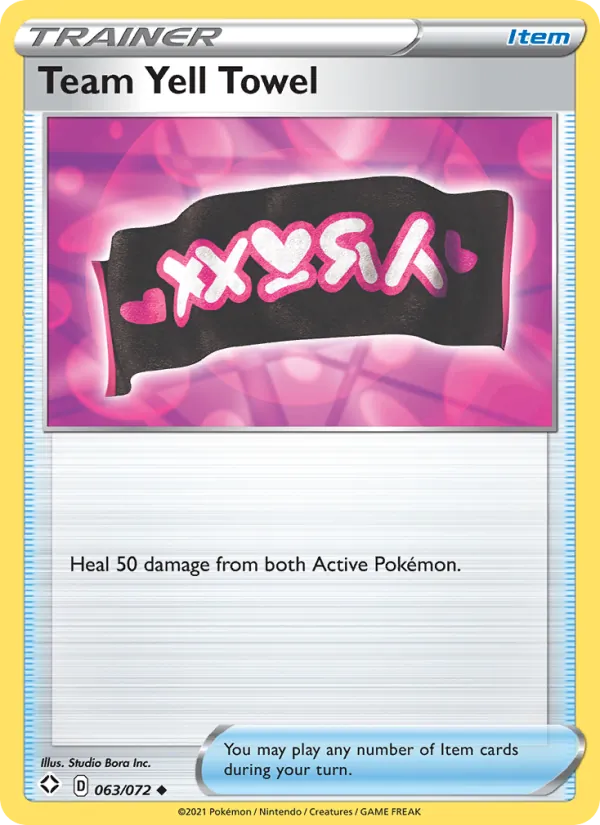 Team Yell Towel — Shining Fates #63 (Pokémon TCG card)