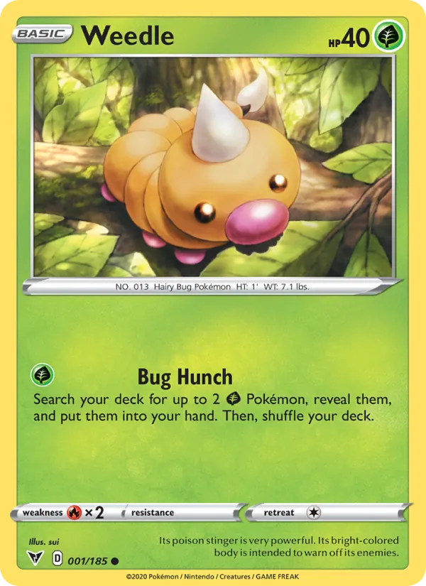 Weedle — Vivid Voltage #1 (Pokémon TCG card)