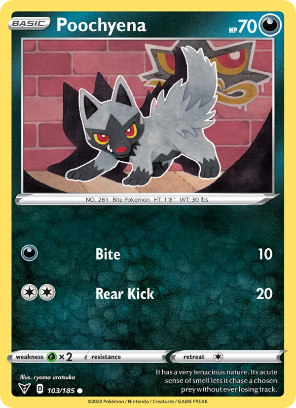 Poochyena — Vivid Voltage #103 (Pokémon TCG card)