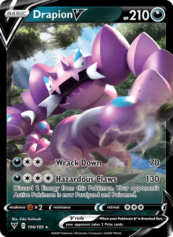 Drapion V — Vivid Voltage #106 (Pokémon TCG card)